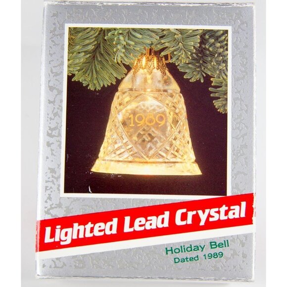Hallmark Keepsake Magic Ornament Lighted Lead Crystal Holiday Bell 1989 - Picture 12 of 12